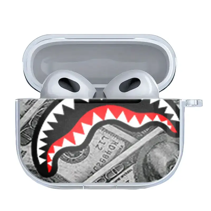 Money Stack Graffiti AirPods Case, Luxury Streetwear TPU Cover, Shockproof Earbuds Case for AirPods Pro & Gen 1 2 3 4