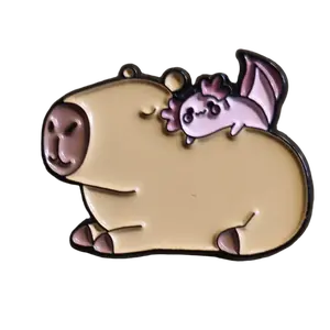 Axolotl Riding Capy Pin