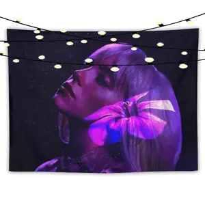 Music Album Poster Tapestry Flag for Living Room Bedroom Wall Hanging for Friends Pink GiftGT-billie(3)