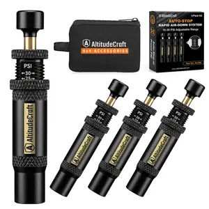 AltitudeCraft 4-Pack Automatic Tire Deflators, Hands-Free Rapid Air Down in Minutes for Beach & Trail, 10-30 PSI Off-Road Gear