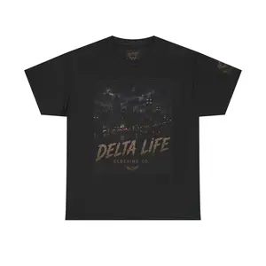 Delta Life Tee — Vintage Night Skyline Graphic T-Shirt
