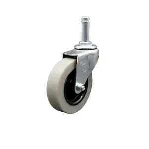 Service Caster SCC-GR05S310-TPRS-716138 3 in. Swivel Thermoplastic Rubber Caster Wheels with 0.43 in. by 1.38 in. Grip Ring Stem Caster
