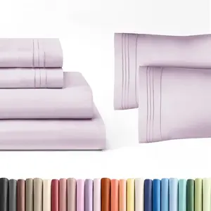 Light Lavender 4- Sheet Set & Pillowcase Bedding Bundle (Full Size) - Complete Full Sheet Set & 2 Pillowcases w/ Deep Pockets up to 16 inches - Hotel Luxury Quality - Soft, Breathable & Cooling