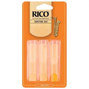 Rico Baritone Saxophone Reeds, Strength 3.0, 3-pack