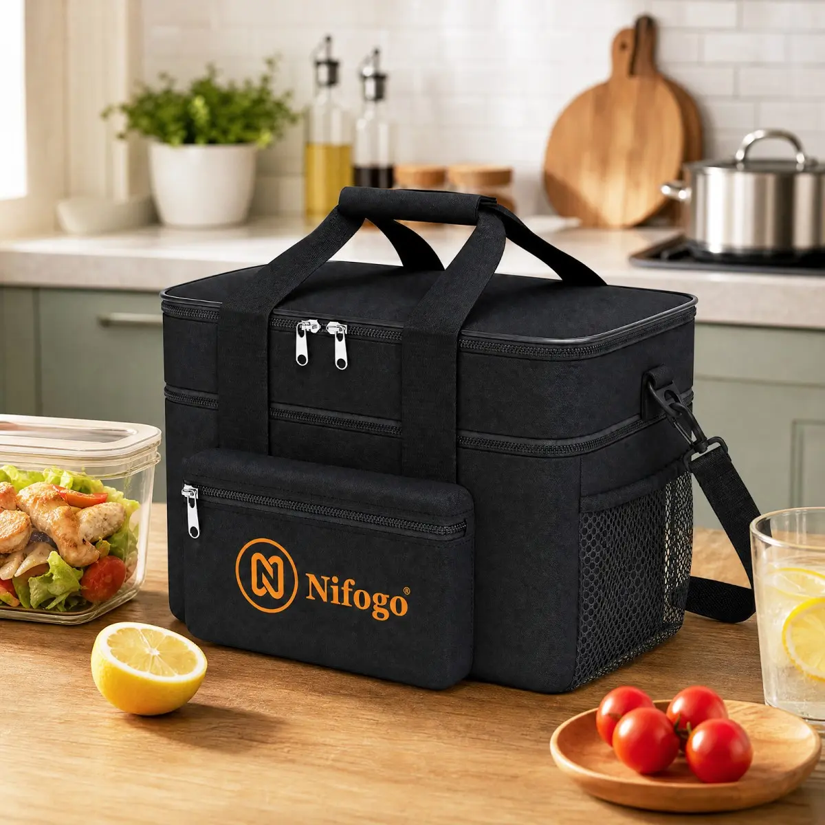 Nifogo 15L Insulated Lunch Bag for Women Men Girls Water Resistant Portable Cooler Tote for Work Picnic Travel Essentials Large Capacity Versatile Design