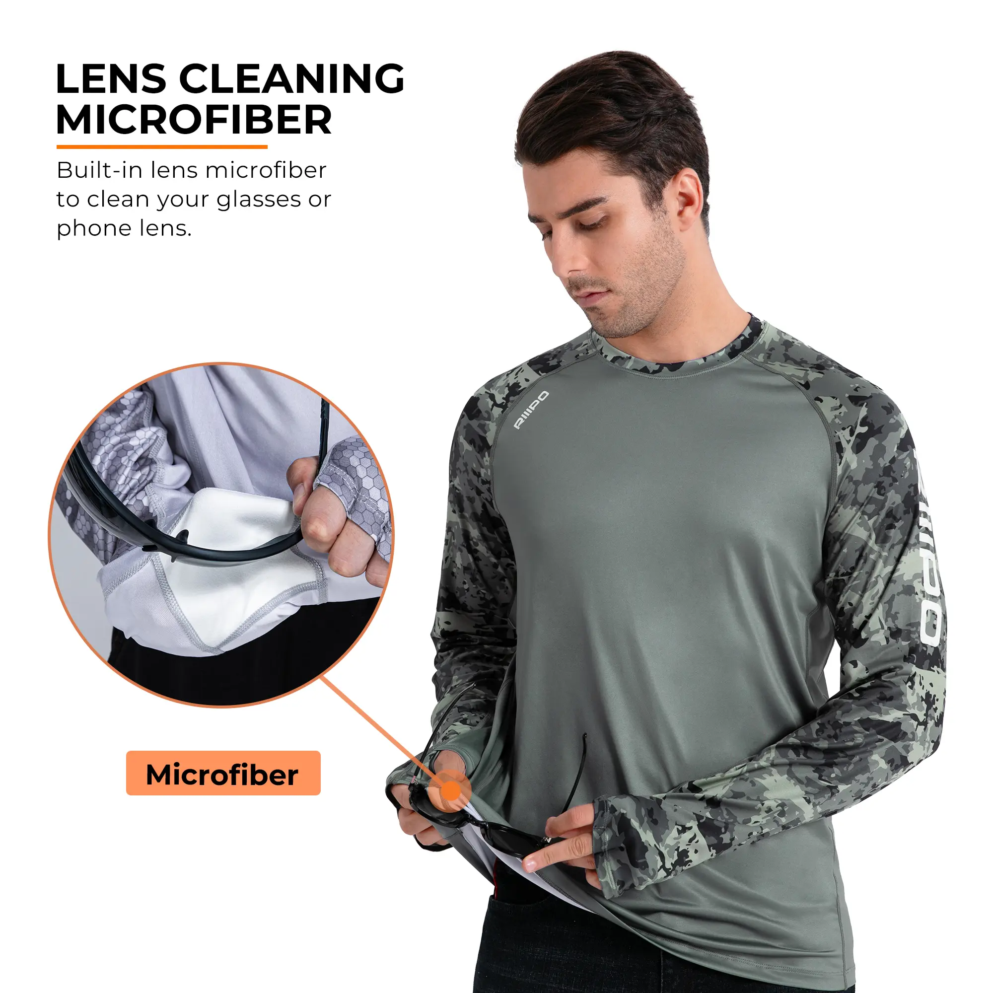 【Clearance】R30 Long Sleeve Crew Neck Sport T-Shirt w/ UV Detection Logo Thumbhole Men UPF 100+ Sun Protection Lightweight Quick Dry Moisture Wicking Breathable Cooling Athletic Activewear for Outdoor Sports Gym Workout Running Hiking Fishing Boating 【Clearance】R30 Long Sleeve Crew Neck Sport T-Shirt w/ UV Detection Logo Thumbhole Men UPF 100+ Sun Protection Lightweight Quick Dry Moisture Wicking Breathable Cooling Athletic Activewear for Outdoor Sports Gym Workout Running Hiking Fishing Boating