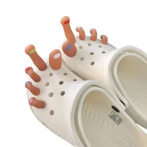 USOQ 10pcs DIY Shoe Decoration Charm For Women 3D Exaggerated Simulation Toe Girly Shoe Chains Sandals Shoe Accessories For Party FavorValentine'S Day Christmas Thanksgiving Birthday