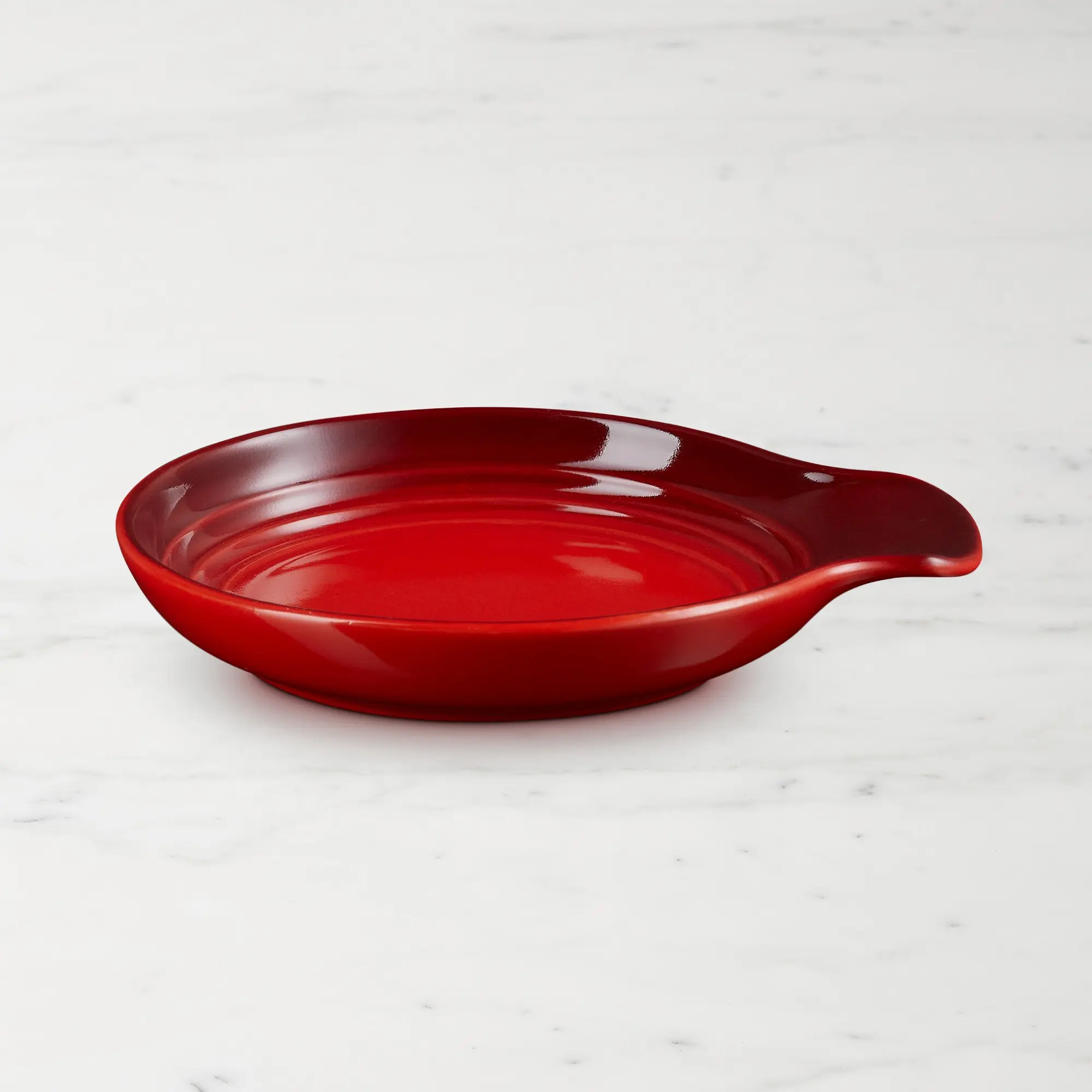 Round Stoneware Spoon Rest, Kitchen Counter Utensil Holder, Multiple Colors