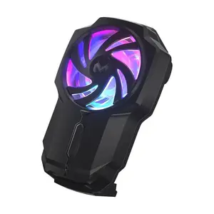 Portable Phone Cooler, RGB Light Phone Cooling Fan, Mobile Phone Cooling Fan, Phone Radiator for Mobile Gaming & Live Streaming, USB