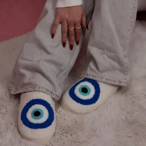 EVRY JEWELS Women's Evil Eye Slippers