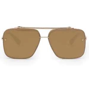 Bella Mirrored Bronze Aviators with Tangle-Free Nose Pads - FDA Certified Shatter Resistant Lenses