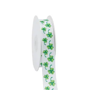 PATTY'S CLOVER GROSGRAIN RIBBON St Patrick's Day Collection outdoor Green decor wrapping gifts