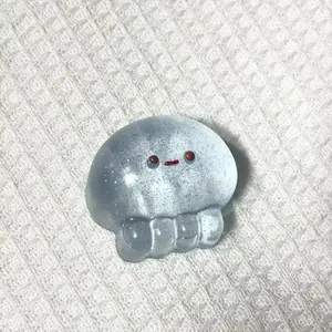 1pc Transparent Blue Jellyfish Squeeze Toy, Jelly Squeeze Toy, Quick Rebound Feel, Soft Squishy, Fun and Novel Pinching Toy, Holiday Birthday Gifts, Choose Texture Crack Design, Ideal Gift for Thanksgiving, Kawaii Squishies