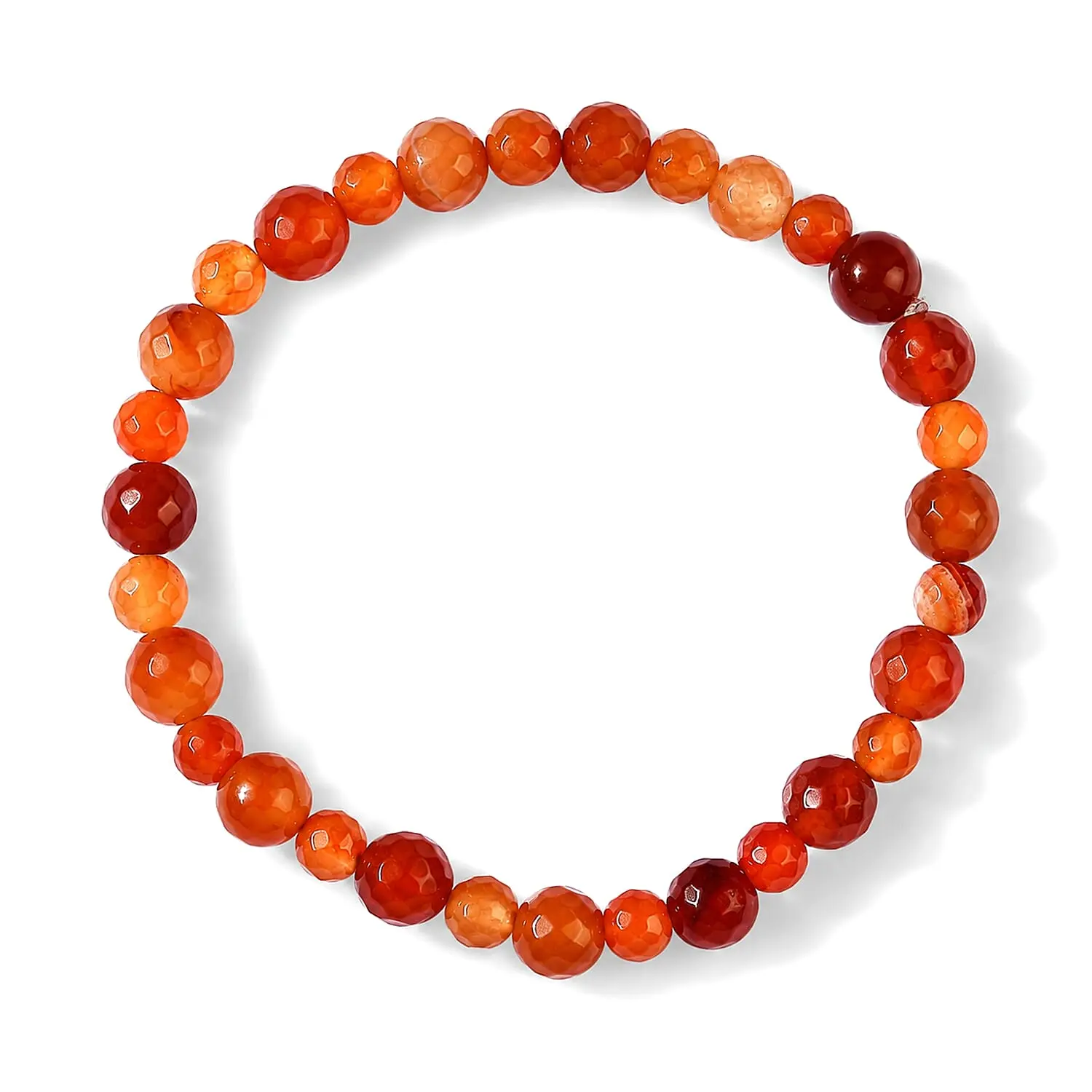 Carnelian 115.00 ctw Beaded Stretch Bracelet