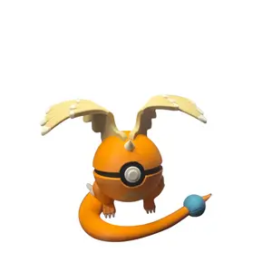 Mega Dragonite Poke Ball - Inspired 3D Printed Collectible