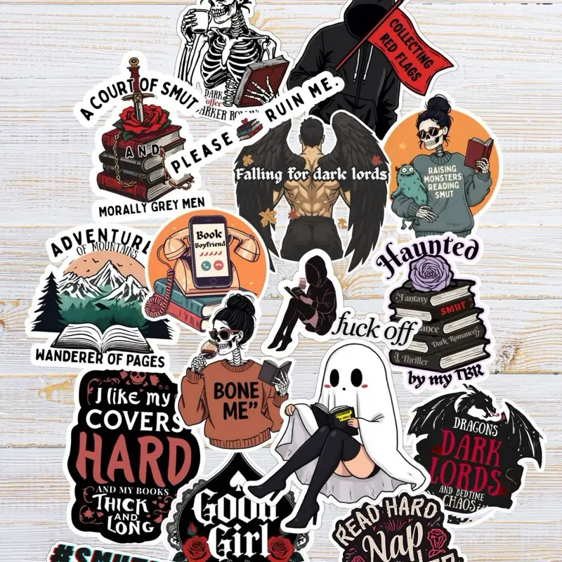 Build Your Own 5-Pack Spicy BookTok Sticker Bundle | For Book Lovers Smut Stickers Vinyl Decals for Laptops, Bottles, Kindles, Gifts for Readers