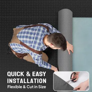 7.5 X 20 FT Garage Floor Mat, Thickened Diamond Plate PVC Garage Mats Flooring Roll for Under Car, Garage Car Parking Mats for Compact SUVs, Sports Car