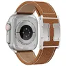 CrazyGrass Men's Magnetic Cowhide Leather Watch Band, Suitable for Apple Watch Series 4–12, SE & Ultra 1–4, 44/45/46/49mm, Adjustable Watch Strap for 160–210mm Wrists, Business & Casual Style, Watch Not Included