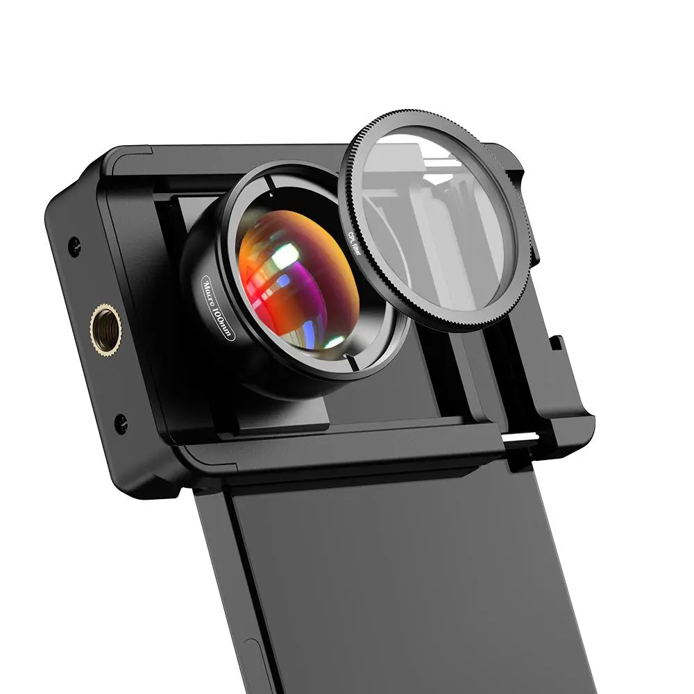 APEXEL 100mm Professional Macro Lens (with Polarizing Filter) — Designed specifically for iPhone and Android devices, perfect for capturing viral photos of nail art, makeup, jewelry, and flowers! Creator Kit, Vlogging Camera, Smartphone Lens, Phone Lens