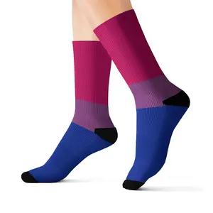 Pride Socks - Bisexual Flag, Gay Pride Socks | Unisex Mid Calf Crew Socks