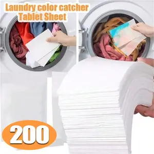 200 Plastic-Free Laundry Tablets Low Allergy Liquid Detergent Strips, Strong Stain Removal Biodegradable Cleaning Bars for Home & Travel