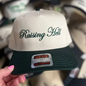 Raising Hell - Dark Green/Natural, Baseball Hat