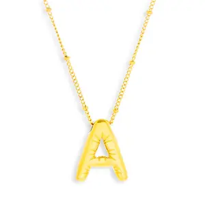 EVRY JEWELS Gold or Silver Plated Women's Hypoallergenic Starburst Initial Necklace