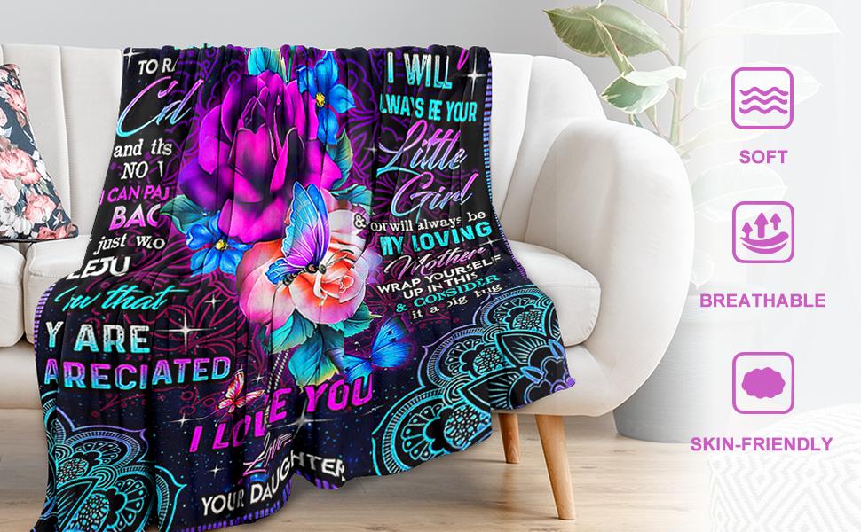 A Gift from Daughter to Mom — A Mother's Day & Birthday Tribute to a Great Mother: Warm Fleece Throw Blanket (60" x 50")