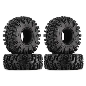 INJORA 1.0 Tires - S5 Swamp Claw Mud Terrain Tires for TRX4M AX24 Axial SCX24 FCX24 1/18 1/24 RC Crawler Car,64 * 24mm,T1019