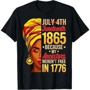 Juneteenth 1865 African American Women Black History Month T-Shirt