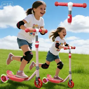 Kids Kick Scooter, Cool LED Light Up Scooter for Kids  3 Height Adjustable  Awesome Flash Wheels, Birthday gifts for boys and girls ,Outdoor sports are suitable for 3 4 5 6 7  years old.