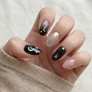 Star & Moon Nail Stickers, Diamond Embossed Nail Art Decals | Easy DIY (440)