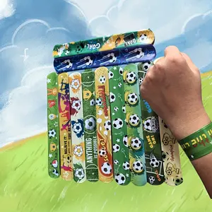 12-Pack Soccer-Themed Stretch Bracelets, World Cup Bracelets, Soccer Merchandise & Match Series—Birthday Gifts, Club Events, Party Accessories, Party Gifts, Gifts for Girls and Boys