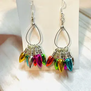 Christmas light earrings