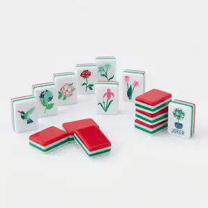 4-layer Acrylic American Mahjong Set American Mahjong Tiles 160pcs Engraved High-grade Crystal Mahjong for Home Use and Gift Hand-cranked Mahjong Set