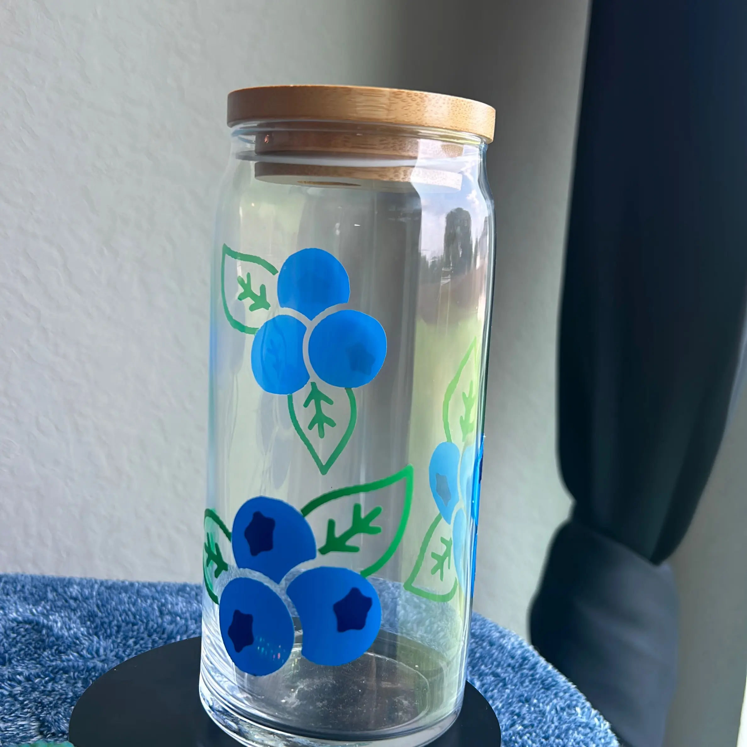 LIBBEY Glass Cup, Blueberries, Alaskan Cup Coffee Cup