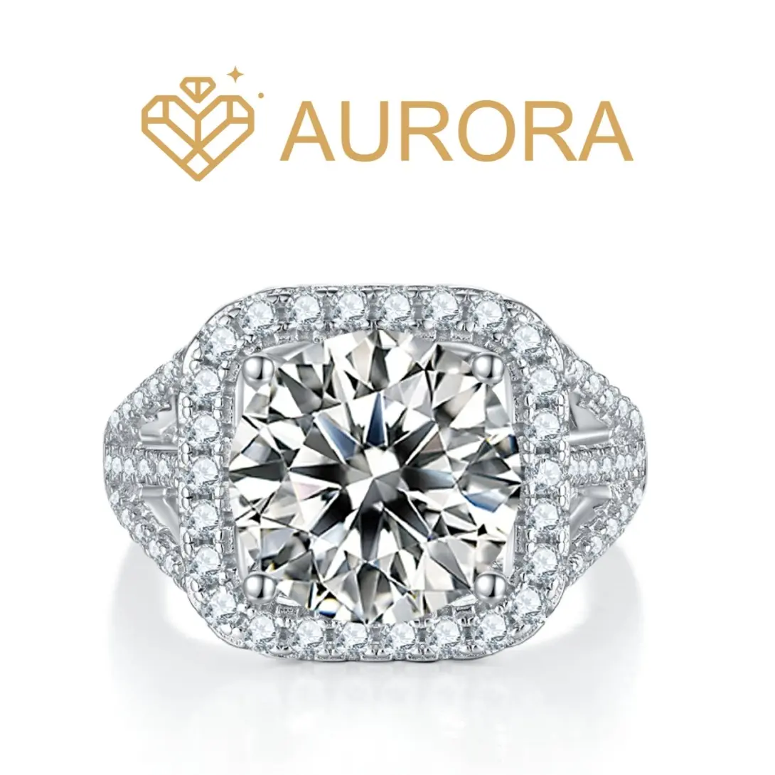 【#74 Queen】925 Sterling Silver Moissanite Solitaire Ring, Round Solitaire Ring
