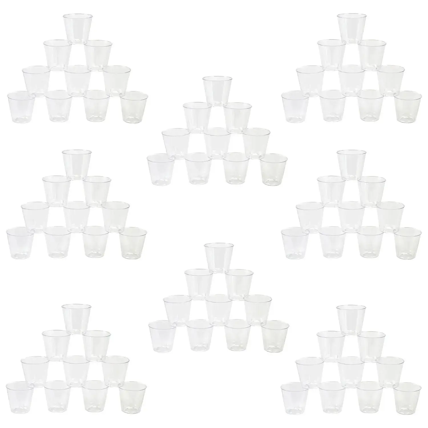 1 oz. Super Mega Bulk 1000 Ct. Mini Disposable BPA-Free Plastic Shot Glasses