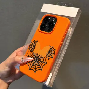 Halloween Minnie spider web pattern, stain-resistant, stylish, trendy, fashionable phone case, waterproof, shockproof, scratch-resistant, suitable for iPhone 17/16/15/14/13/12/11/X/XS/XSMAX, holiday gift for friends and family