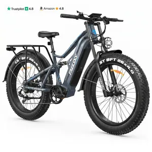 FREESKY 3500W BAFANG Motor Electric Bike for Adults, 48V 35Ah Removable Battery Ebike 120 Miles, 38+MPH, 26" Fat Tire Dirt Mountain E Bike, Full Suspension Bike, UL 2849 Certified by TÜV(Standards)--BLUE VERSION