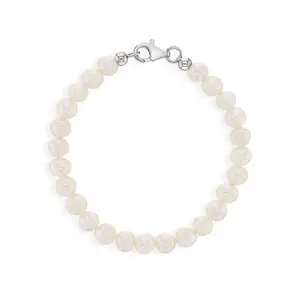 4.5-6.5" Classic Cultured Pearl Strand Baby / Toddler / Kids Bracelet Freshwater - Sterling Silver