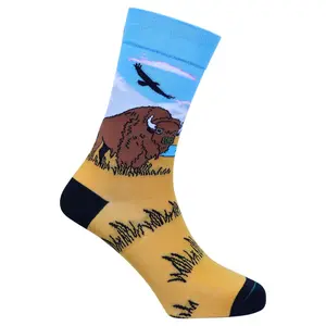 Bison Bamboo Wildlife Animal Socks