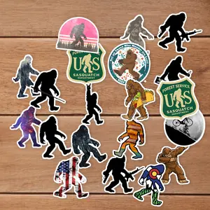 Stickers Pack 20 Pcs Bigfoot Bike Sasquatch Bumper Water Waterproof Guitar Vinyl Bottle Colorful Car Laptop Skateboard Aesthetic Luggage