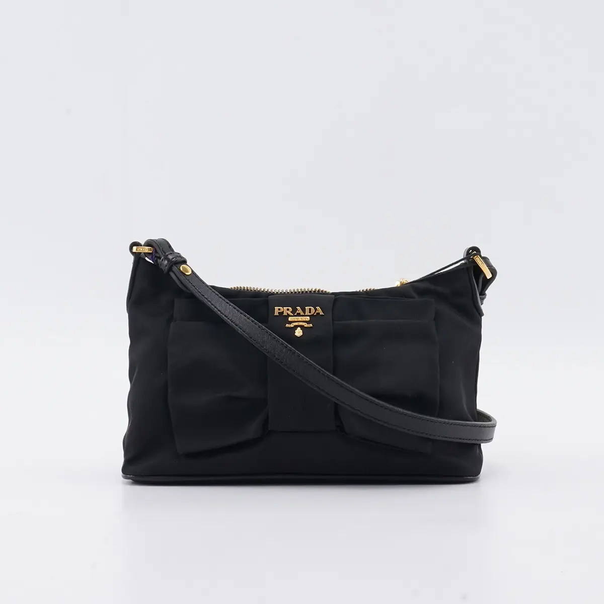 Pre-owned PRADA nylon Shoulder Bags Tessuto Bow Shoulder Bag BGP212110