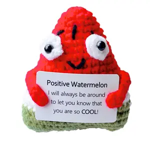 Handmade Crochet Watermelon Plush, Emotional Support Plush for Stress Relief & Anxiety, Cute Knitted Doll as Christmas Presents, Holiday Gifts, Birthday Gifts for Women, Gifts for Men, Gifts for Women, Teacher Appreciation Gifts, Birthday Gifts & Sweet Gi