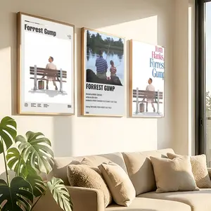Classic Movie F-Forrest G-Gump Poster Peel & Stick Poster Set Wall Art – Self-Adhesive Aesthetic Room Decor Modern Home Decor | Gallery-Quality Waterproof Fade & Scratch Resistant Prints | Living Room, Bedroom, Dorm Home Decoration Multiple Sizes