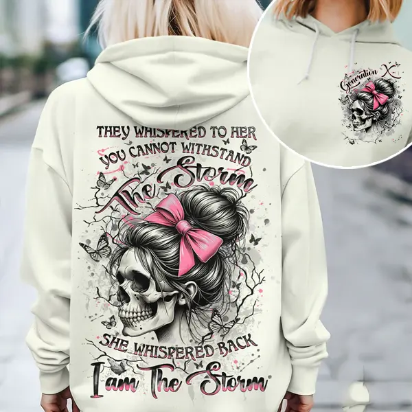Custom Hoodie For Gen X Baby Boomers Millennial, I Am The Storm Reaper FAFO Hoodie Raised on Hose Water and Neglect 100% Cotton Two-Sided Design Women and Men Hoodie Casual Classic Fit Print Love Womenswear