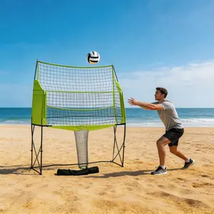 Volleyball Training Equipment, Adjustable Height Volleyball Net for Backyard, Portable Practice Net with Durable Net & Carry Bag, for Indoor Outdoor Use, Kids and Adults