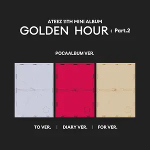 ATEEZ – GOLDEN HOUR : Part.2 [POCA Album Ver] | 11th Mini Album Smart QR PocaAlbum | Official K-Pop Album with Photo Stand, Random Photocards & Stickers | Deep Dive / Ice On My Teeth / Man On Fire / Selfish Waltz / Enough