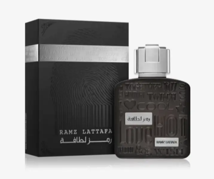 Lattafa RAMZ Silver Men's Cologne - 3.4 fl oz (100ml) Single Item, Aromatic Citrus Woody, Woody Sandalwood, Patchouli Signature Scent, Orange-Flavored Fruit-Flavored Boxed Fragrance Ideal for Gifting